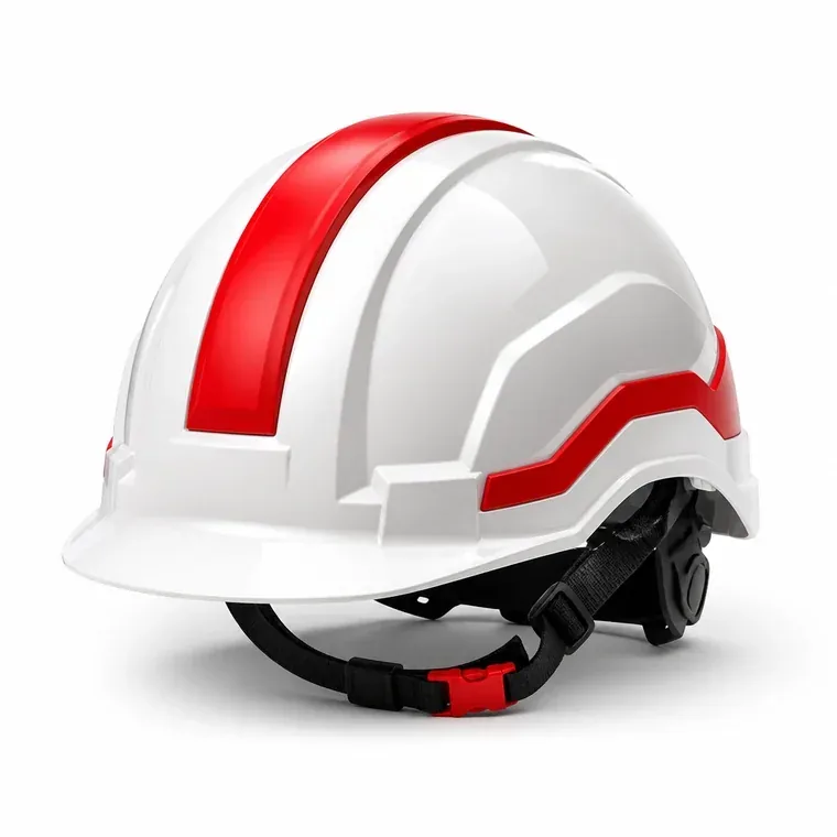 Site safety helmet worn by Soil Investigation Services field crews
