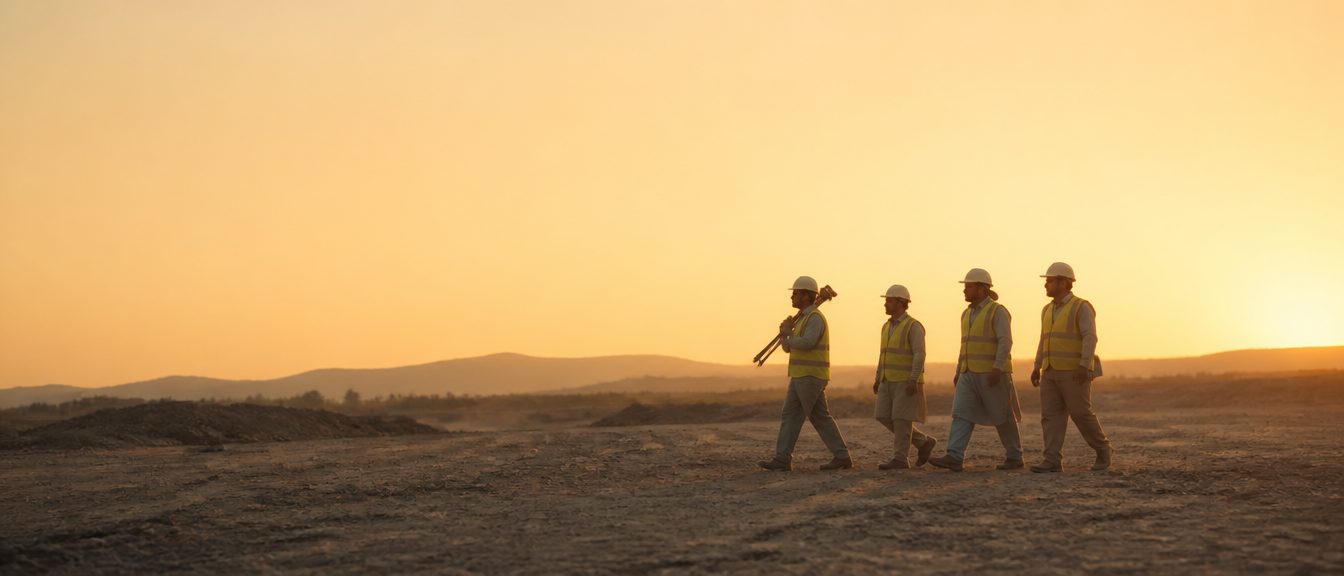 Soil Investigation Services field team on a geotechnical survey site